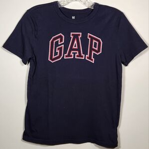 GAP Kids Dark Blue & Red Logo Tee-  Size Large